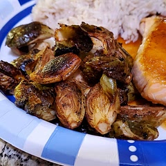 Thumbs down only because you cannot access the website without making an account. I tried but it kept bumping me back to the create account screen. So I winged it. I sliced the brussels in half and drizzled with oil and balsamic. Added some salt and pepper and tossed. Baked at 400f for 35 minutes and they we just meh. I'll stick to my usual way of preparing brussels.