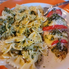 I love this recipe.  I made my own pesto. Very yummy