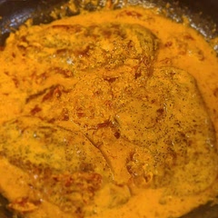 This is a very bold sauce with rich indulgent flavor. Super easy to make. I prepped ingredients first, 5 minutes tops. Everything else came together in under 15 minutes including my pasta side and salad.