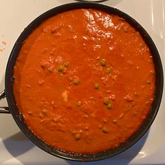 I had a lot of chicken I needed to cook before it went bad, and it (thankfully) fit in the pan. About 4 servings here. Yummy leftovers for a few days!
