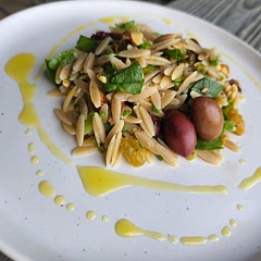 This is an easy weeknight side dish or would be fun to bring to a summer potluck. We also added fresh spinach, it needed it to balance the vinaigrette. Enjoy!