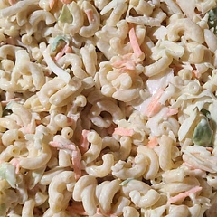Delicious!  Perfect cool side for a hot day.  Prepared this one for a BBQ with friends.