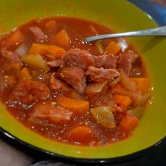 Really comforting and healthy. I added some locally made kransky to beef up the left overs and it was delicious. (I didn't add kale, wine, vinegar or chickpeas)