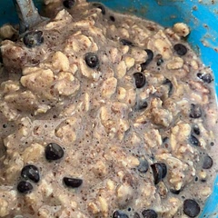 It was good… needs more chocolate flavor though so I think using dark chocolate nibs would be better than the semi-sweet ones I used. Next time I’ll be trying that.
