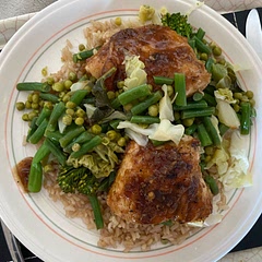 Saved the other half of the chicken to have with salad fo lunch so tasty!