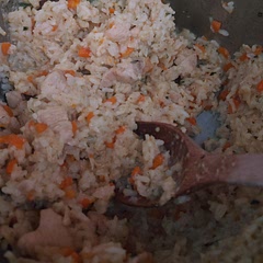Added white pepper and a scoop of minced garlic. Also sauteed the rice with the chicken for a bit before adding the broth.