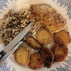 So good. Used cast iron skillet so didn't need to change pans. Added potatoes to skillet. Decreased cook time.