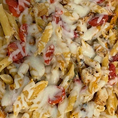 It was delicious! The balsamic vinegar (not pictured) was a must. I did air fry the chicken separately as I preferred that, next time I would add balls of mozzarella instead of the shredded. But overall would make again.