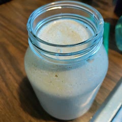It tasted really good I didn't know about the nut butter at first but it's really good!!  I also added ice and it was good it was like a frappe. 