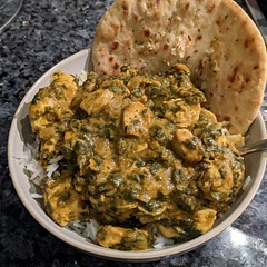 Very strong spices but v tasty, use more tomato next time and cook out flavour