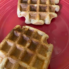 Waffles 6 minutes cooking time.