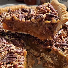 It's just so perfect and delicious. I can't believe my first pecan pue could come out so good. I made the crust from scratch using another recipe and the combination is just superb.