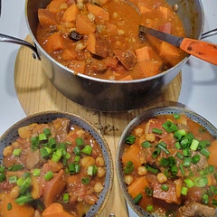 Nurturing & hearty, i made to the recipe, the dried apricot & prunes really added a sweetness that transformed the flavors, I served this with quinoa & topped with shallots.