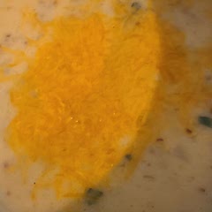 Easiest potato soup ever.  I did mash the potatoes a little before adding the slurry.  I like bits of potato in potato soup rather than chunks.