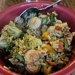 I added rice for a complete meal. And I added onions because I felt like it was missing it.