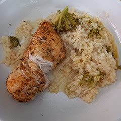 Added some cayenne pepper, paprika and garlic to the herbs for chicken. Also chucked in some broccoli