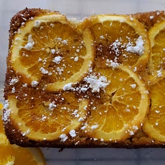Nice crumb, not too sweet. Would leave sliced orange off next time and will probably try different fruit flavor. Strawberry, with slices on top?