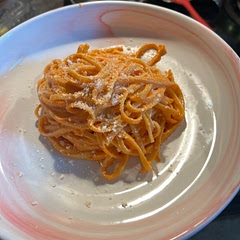 Super simple and excellent paired with broccolini roasted with olive oil, garlic, and red pepper. Definitely mamma mia!