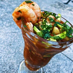 This is a SPICY shrimp cocktail, so if you cannot handle a little bit of hit you can omit adding in the Serrano peppers.