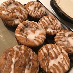 Simple to make and a good use of some strawberries!! They are naturally sweet from the strawberries as well, will be making again!! Made a simple glaze using powder sugar and milk
