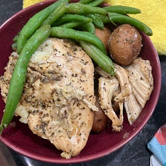 Pretty easy. For roughly 2.25 lbs of chicken, did 20 mins in IP. Tasted great!