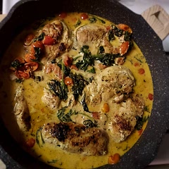 Used lemon pepper in place of regular pepper on chicken. Added zest from one lemon into sauce. Served with garlic bread.
