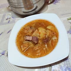 Added meat and some spices that we often use.