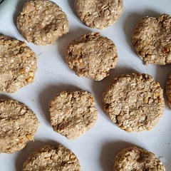 They're OK need a bit more flavour. I used a fairly thick crunchy peanut butter so softened it with a cooking/cake marge, 2 mashed bananas and added in the oats until it was a thick dough. If I try this again it will need tweeking to give more flavour.