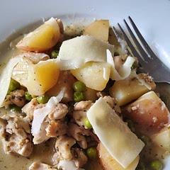This was so tasty, added peas for some colour and veg. Kids where hesitant to start with but loved it once they had tried it