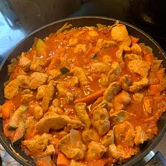 I added carrots and squash to dish otherwise it was pretty good