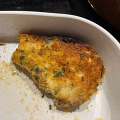 I halved the recipe for the coating as I only had 2  chops. It was still too much. I pan fried then finished in the oven as quite thick chops.
Husband loved it, I am not a great fan of chops.