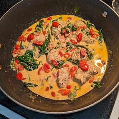 Very good. We added a little more Italian seasoning to the chicken. We added a side of pasta but it would be good with a side salad. We also had bread sticks with Italian dipping sauce. A very fun Italian Date Night Meal at home.