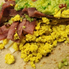 Great way to add protein to my breakfast burritos,  and you'd be hard-presed to tell it isn't actually eggs. And this comes from someone that normally does not like tofu!
