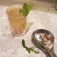 Turns out really sweet based on the honey, great drink before bed or if you are feeling sick, especially with the added lemon juice. 

I did have to skim the top of the drink from the honey, just have a spoon near by.