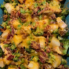 Good recipe! Was quick and easy to assemble on a weeknight. Added broccoli to the dish, so there would be vegetables. Used chipotle ranch as a topping.