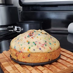 I made it into a tiny cake. It was very tasty, didn't take long at all and I have the self rising flour mix left for more.