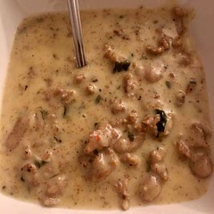 Very tasty! I added oregano to the sausage while cooking and it turned out great. This is more on the “rich” side so this will not be a go-to at home but definitely great for rainy/pick-me-up days. 😋