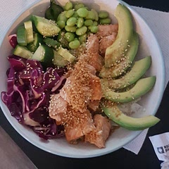 We added edamame beans for even more protein. We also forgot to make the aioli and still loved it!