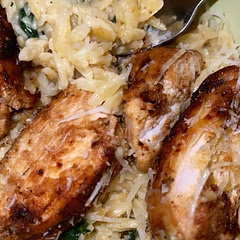 So yummy! Love orzo