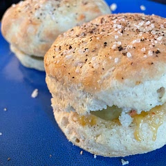 This was a great recipe. I did however buy some pickled tomatoes already and didn’t make them myself. The biscuits turned out nice and fluffy and it was a nice mix of flavors.