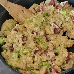 Just finished cooking. The family and I are going to try it now. I threw a small stick of Velveeta in the mix to help the cheese get around