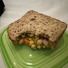 use greek yogurt with a high fat % or the dressing is a little too runny. says mashing the chickpeas is optional, but i wouldn't skip out on that step