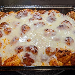 Good and easy recipe. My only issue was the biscuit - it didn't cook all of the way. I will try this recipe again, but will layer the biscuit on top.