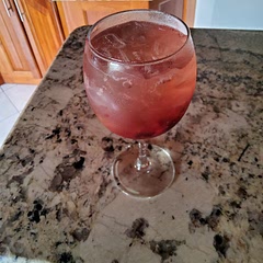 Use white rum & even mix berries