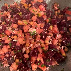 Yummy salad. Will be making this again. Made a few adjustments to the dressing.