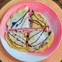 I was so proud of these!! I didn't make them thin enough, but they still tasted delicious 😍
