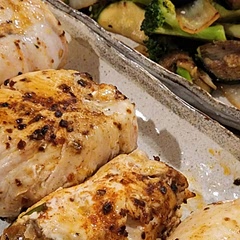 I added chilli flakes and used brie instead of feta. I also sliced my chicken breasts in half and rolled them up. The flavours were amazing. A must try!