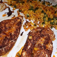I modified this recipe to cook in the oven. Omitted the flour, fry time and limes. Added everything to a sheet pan cooked 20 mins. Added cheese and broiled a few mins more. Very fast, easy and good!