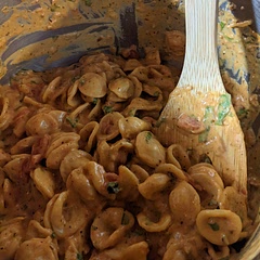 For when all you have is canned tomatoes and pasta- everything else can be subbed!