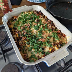 Absolutely delicious. I ran into a problem where the Zucchini was to small to take the portions. I ended up just chopping them into bite size pieces and putting it all together. I also double the spices.